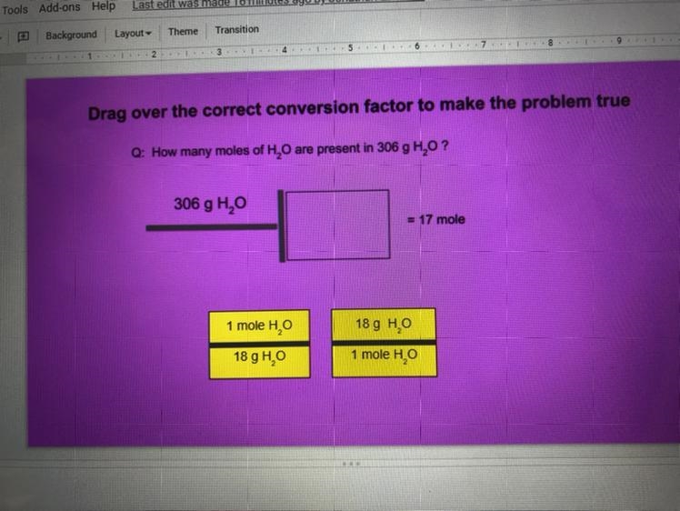 Which conversion factor is the correct one ?-example-1