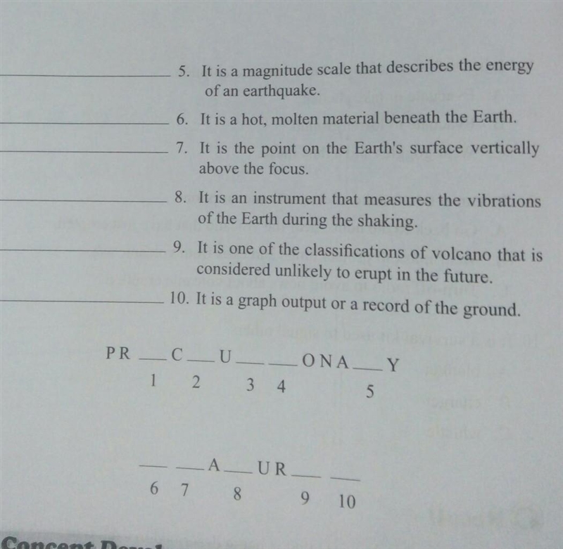 Identify the world that is being described in each statement about the previous topic-example-1