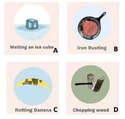 Please help! Look at the diagrams below, which diagrams represent a chemical change-example-1