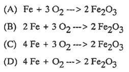 Which of the following equations is balanced? Select one: a. A b. B c. C d. D​-example-1