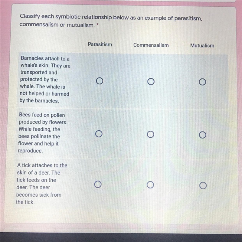 What are each symbiotic relationships? Help please:))-example-1