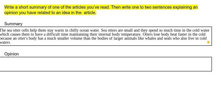 I don't get what they mean by writing an opinion Can I get some help?-example-1