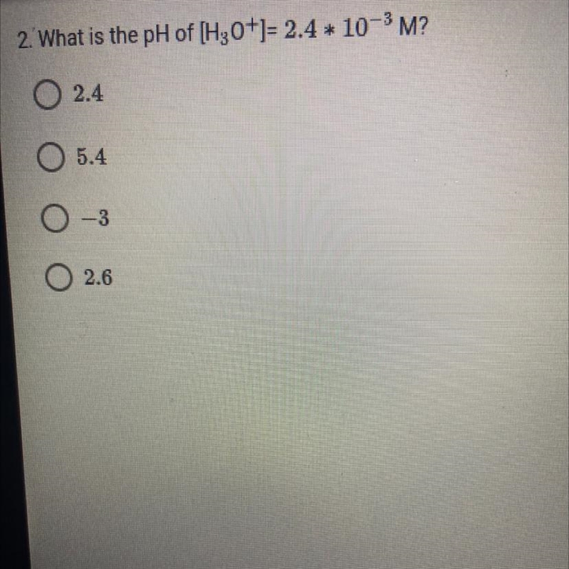 What’s the ph of the following equation-example-1