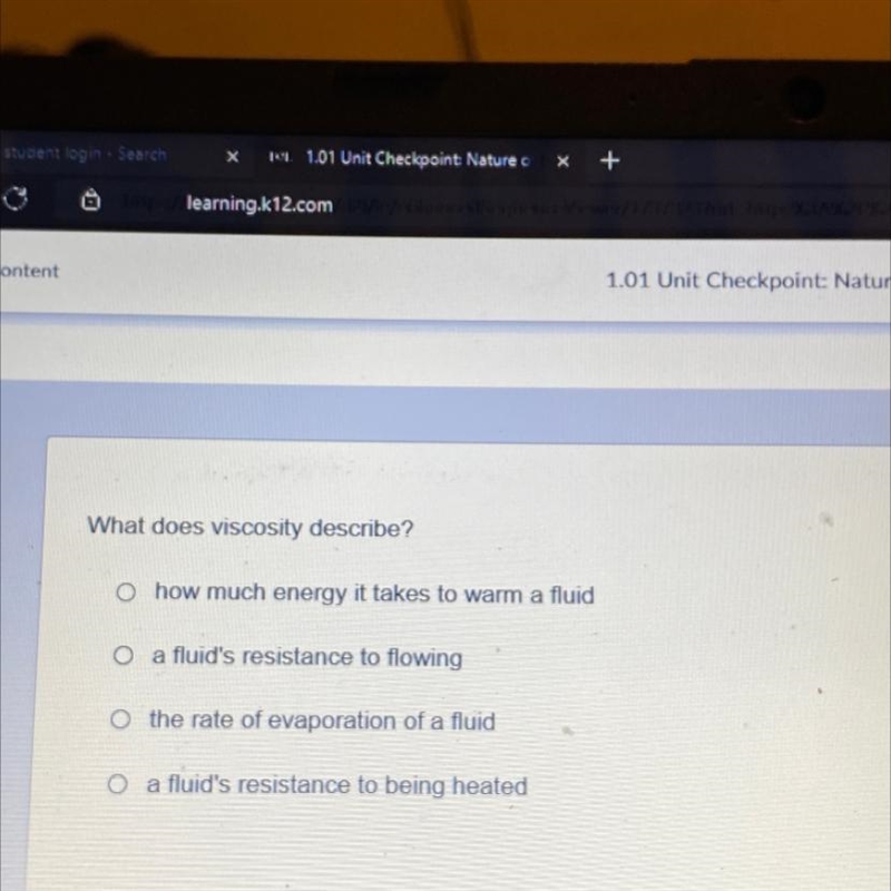 What does viscosity describe￼-example-1