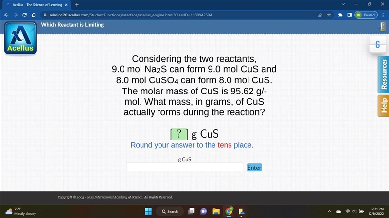 Would greatly appreciate the help! Considering the two reactants, 9.0 mol Na2S can-example-1