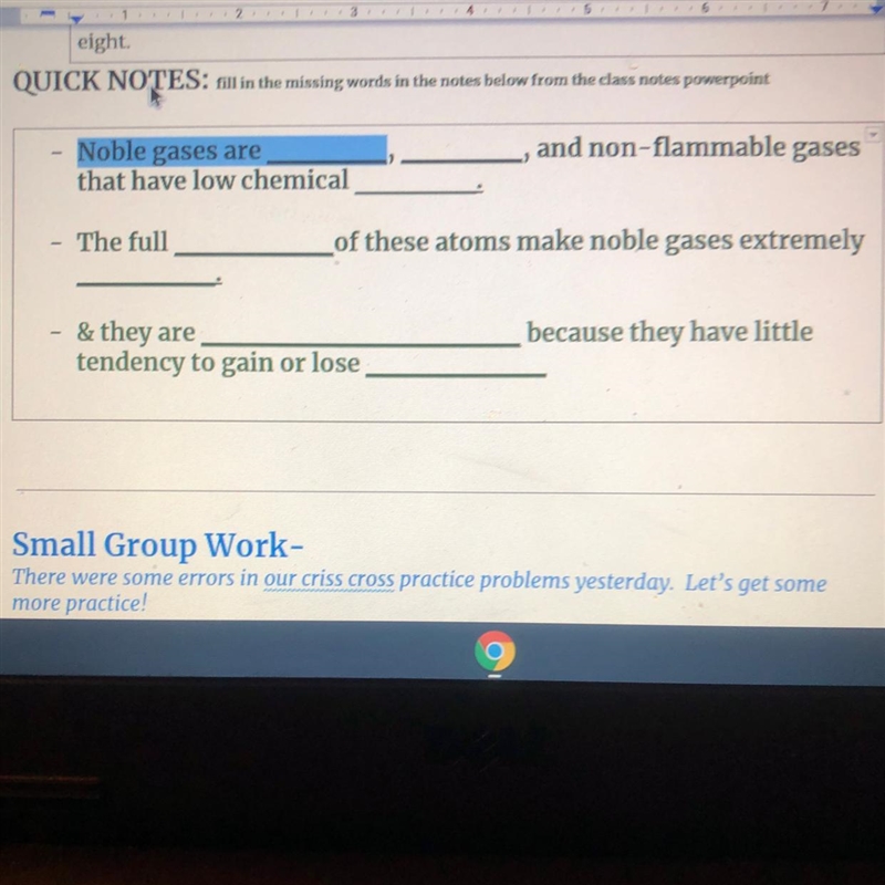 And non-flammable gases Noble gases are that have low chemical-example-1