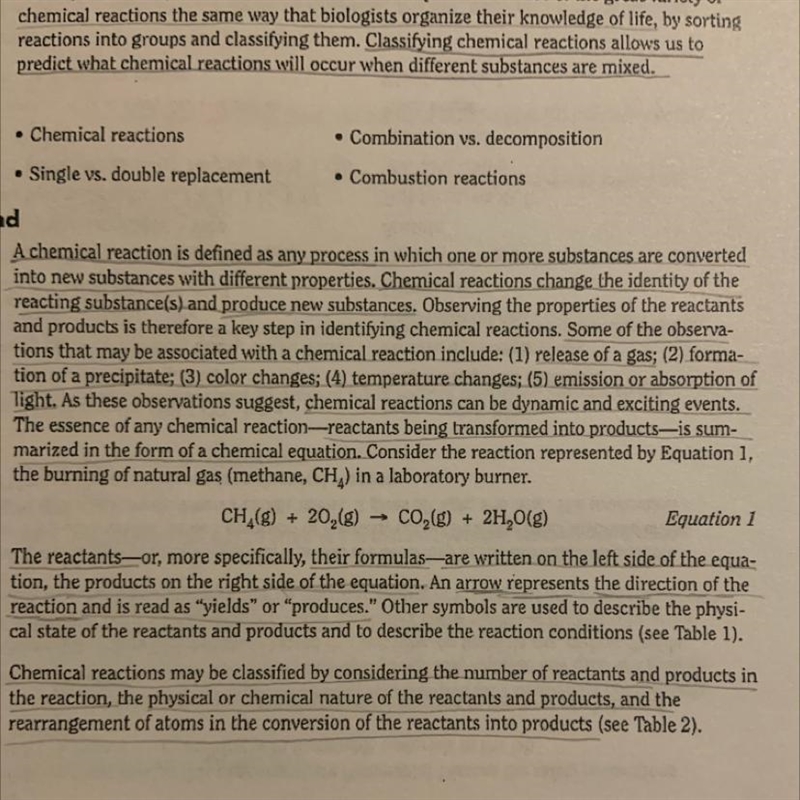 Common observations of a chemical reaction are described in the Introduction section-example-1