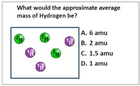 Use the picture to identify the average mass for hydrogen in that “sample”.-example-1