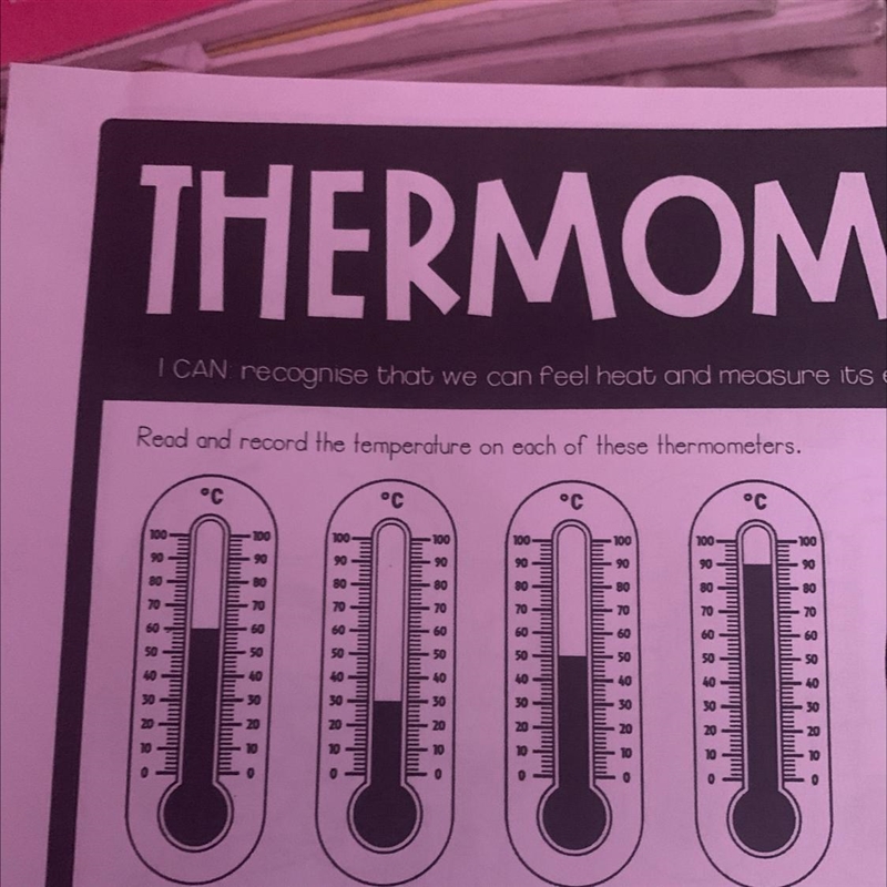 Read and record the temperature on each of these thermometers. 100 09 50 40 30 20 Ro-example-1