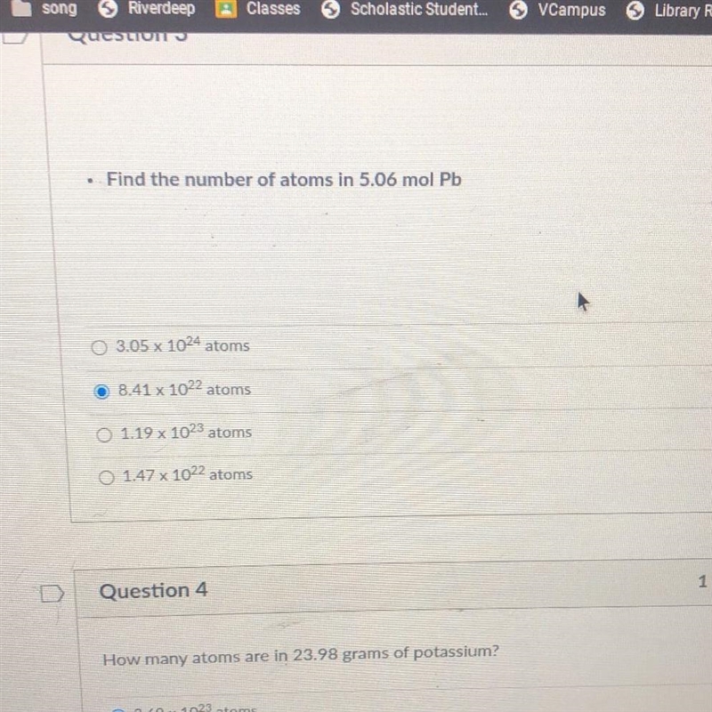 Find the number of atoms in 5.06 mol Pb-example-1