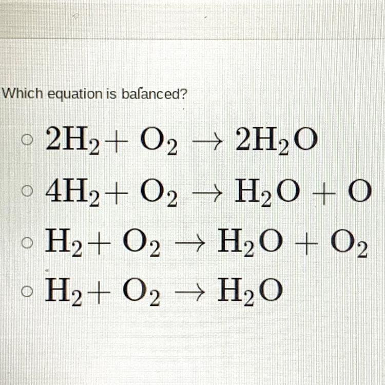 Which equation is balanced?-example-1