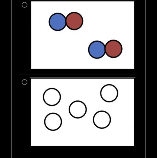 Which of the following diagrams represents a compound? Each color represents a different-example-1