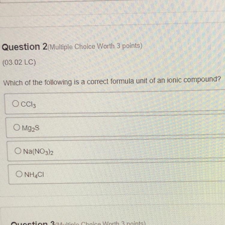 Question 2 Multiple Choice Worth 3 points) (03.02 LC) Which of the following is a-example-1