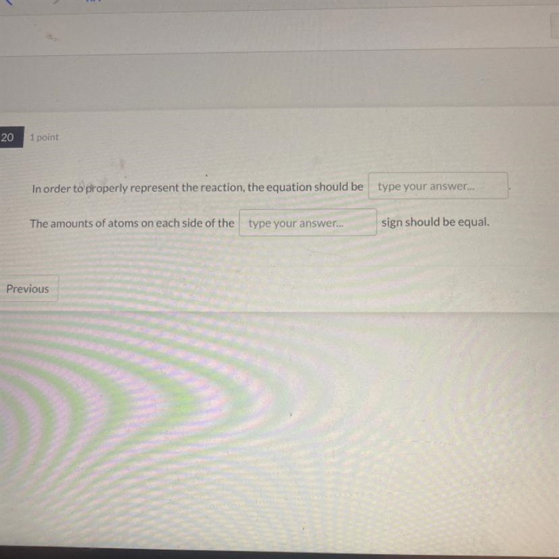 Help .. question In order to properly represent the reaction, the equation should-example-1