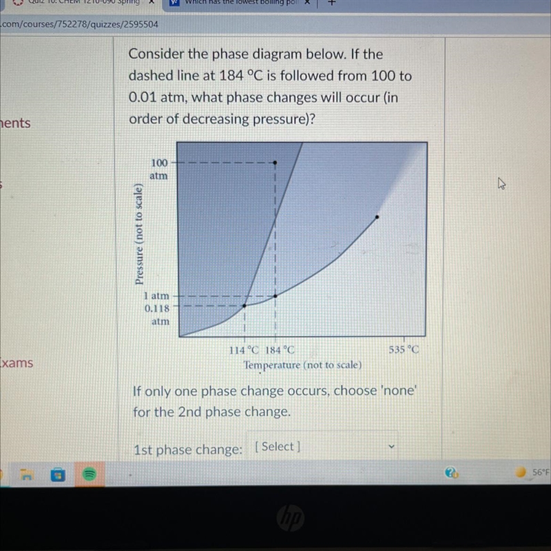 Determine the first and second phase change happening Answers can be Condensation-example-1