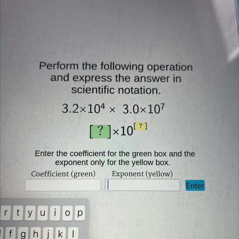 Perform the following operation and express the answer in scientific notation. 3.2×104 x-example-1