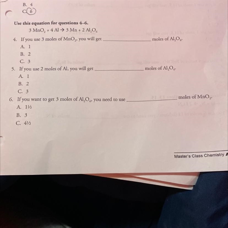 Question 4-6 are one question with different answers answer the question-example-1