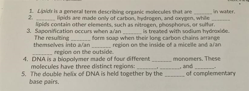 Hello i need help please Questions 1 and 2 (lipids)-example-1