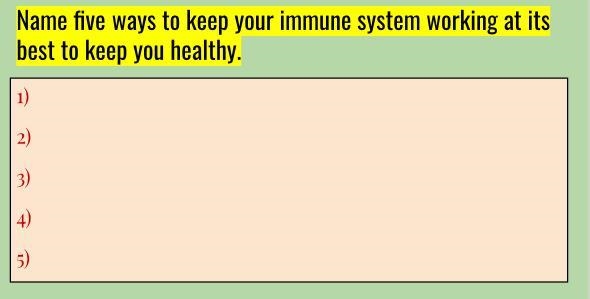 HOW TO KEEP YOU'RE IMUNE SYSTEM HEALTY 5 QUESTIONS NO LINKS-example-1