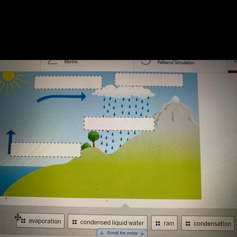 Please answer the image and also explain the image using the words condensation evaporation-example-1