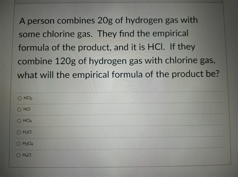 HELP PLSS! 1- HCI2 2- HCI 3- HCI4 4- H2CI 5- H2CI4 6- H6CI ​-example-1