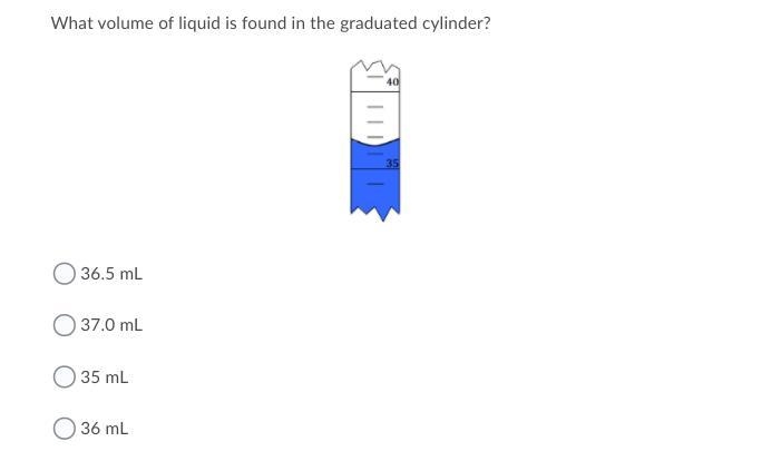 Help!!!!! I think it might be A or B but I am not sure . What volume of liquid is-example-1