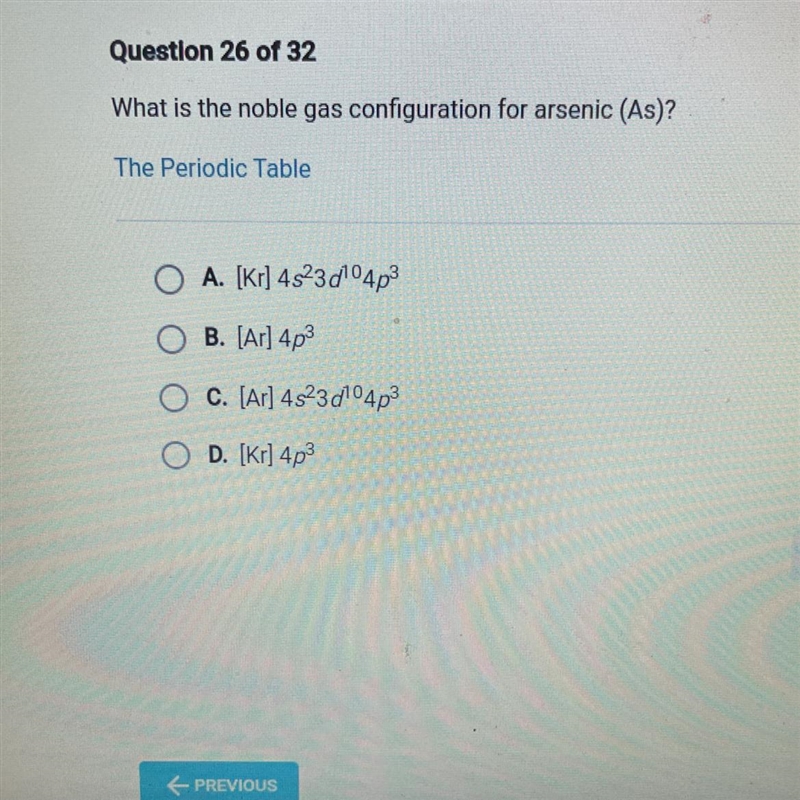 What is the noble gas configuration for arsenic (As)?-example-1