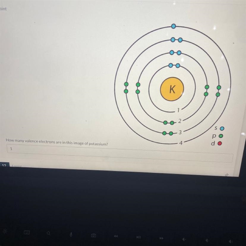 How many valance electron‘s are in potassium ￼-example-1