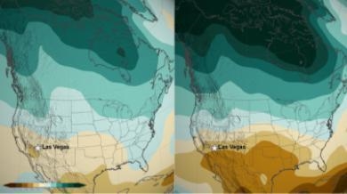 Figure 4, Future climate prediction for North America. By 2100, the low-emissions-example-1