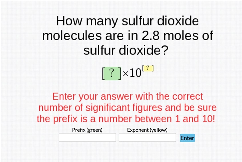 How many sulfur dioxide molecules are in 2.8 moles of sulfur dioxide?-example-1