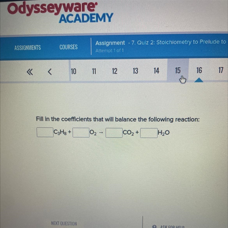 Fill in the coefficients that will balance the following reaction: __C₂H₂+__O2–&gt-example-1