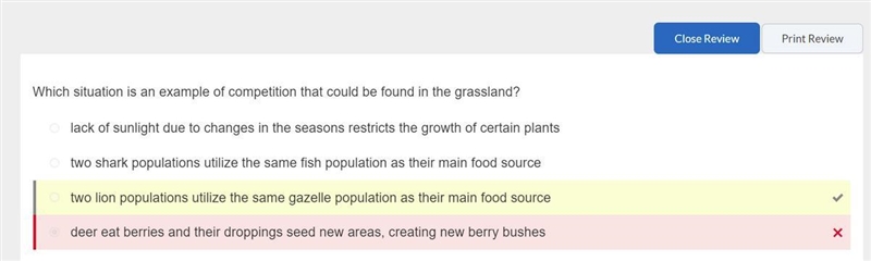 Which situation is an example of competition that could be found in the grassland-example-1