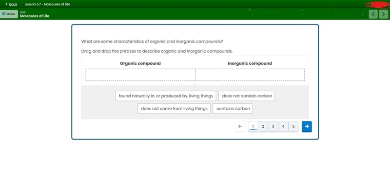 What are some characteristics of organic and inorganic compounds?-example-1