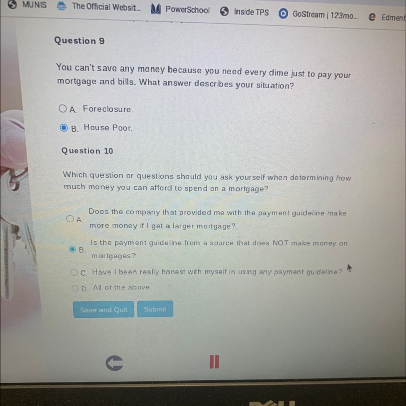 Which question or questions should you ask yourself when determining how much money-example-1