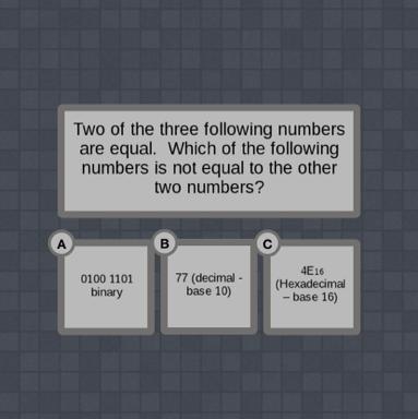 A Two of the three following numbers are equal. Which of the following numbers is-example-1