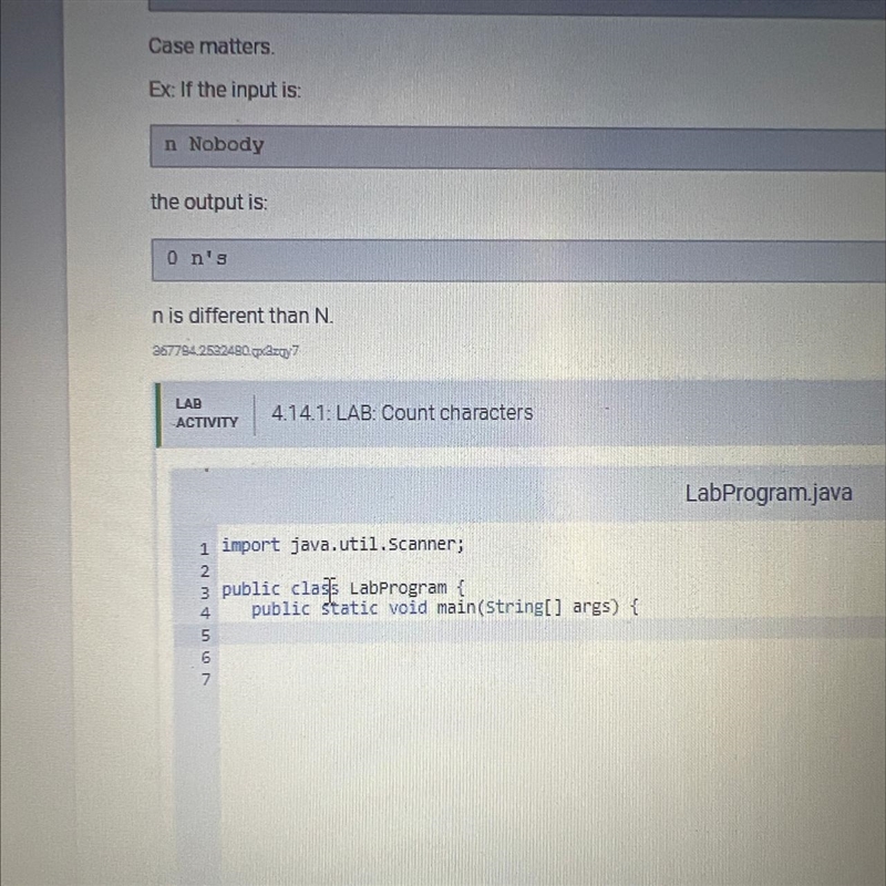 Write a program whose input is a character and a string, and whose output indicates-example-1