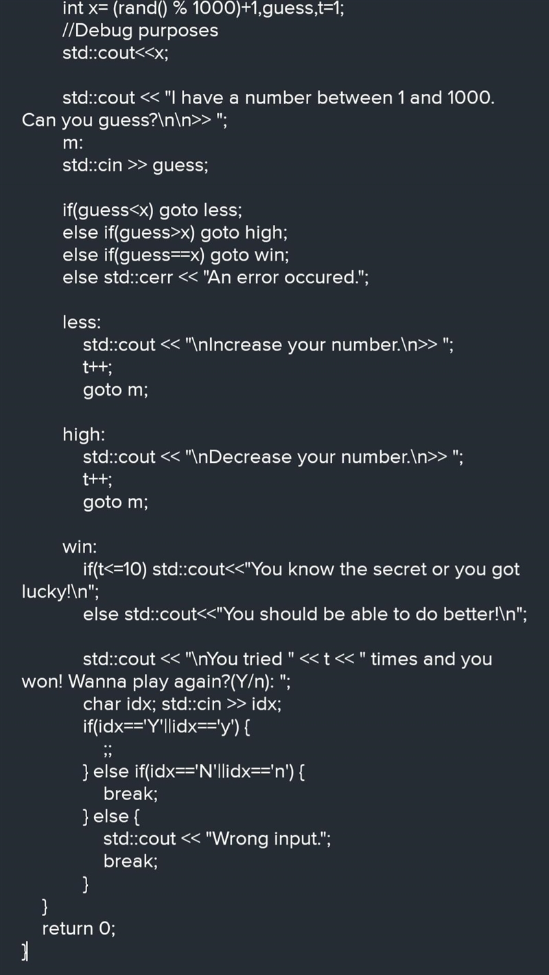 1. Create a function called numberGuess. Function numberGuess will first choose a-example-2