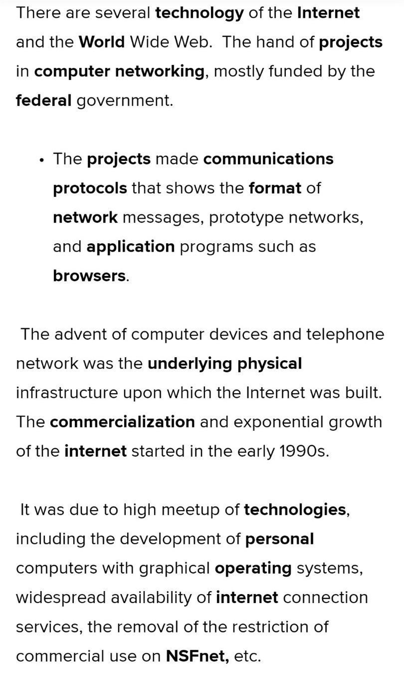 what are the main technologies that have contributed to be growth and commercialization-example-1