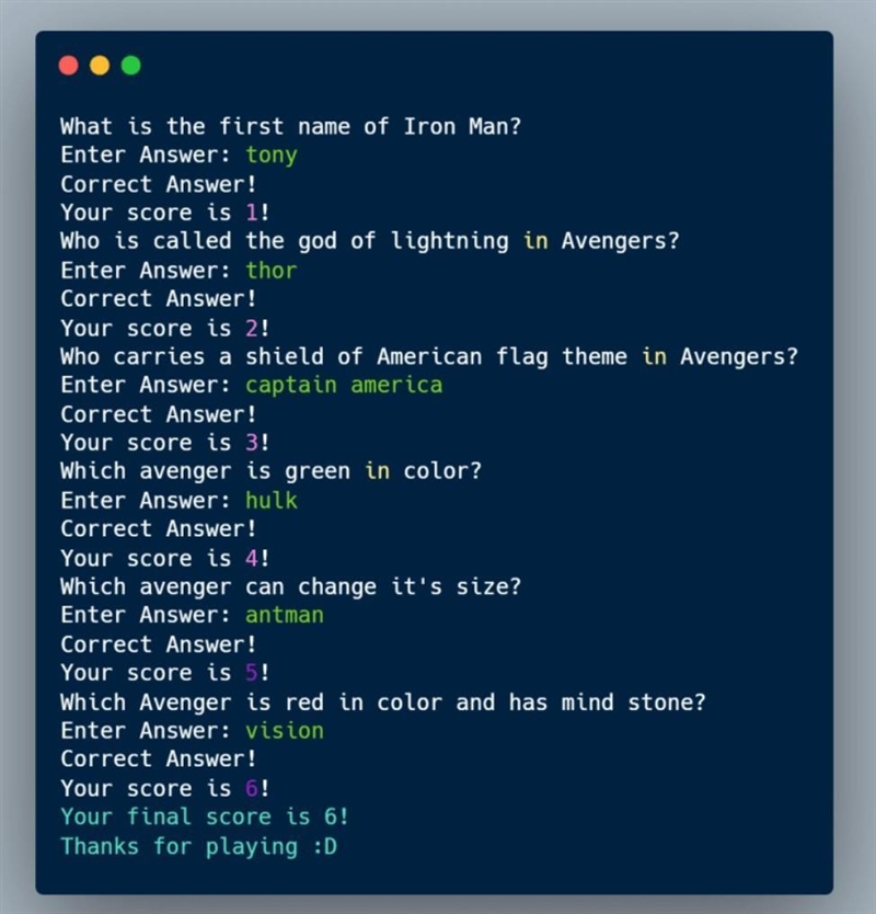 Create a visual python quiz that pops up when you run the code-example-1