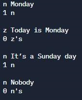 Write a program whose input is a character and a string, and whose output indicates-example-1