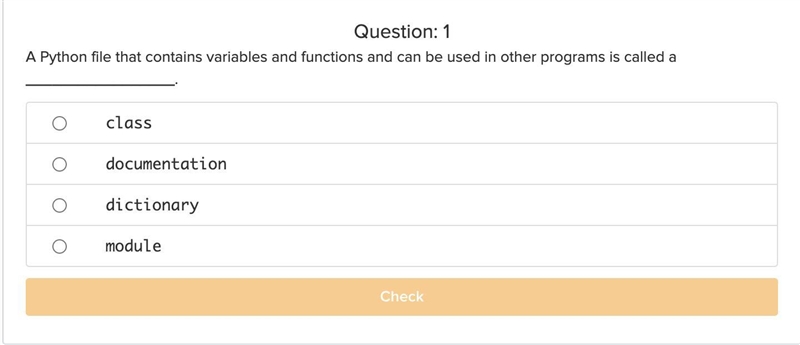 A Python file that contains variables and functions and can be used in other programs-example-1