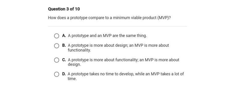 How does a prototype compare to a minimum viable product (MVP)?-example-1