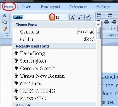 The style of text used in word document is called A. font B. font size C. font style-example-1