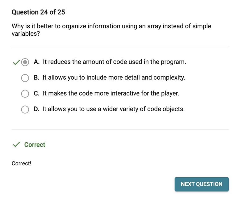 What is an advantage of using arrays instead of simple variables?-example-1