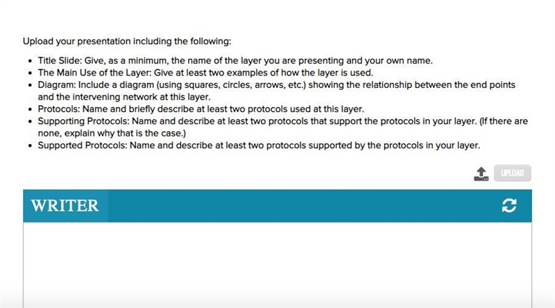 PROJECT: SLIDE SHOW: NETWORKING LAYERS (100 points please help) Create a slide show-example-1