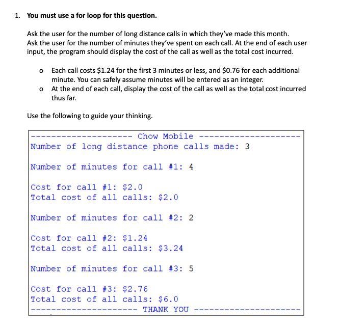 Help me with this coding question that involves "For Loop"-example-1