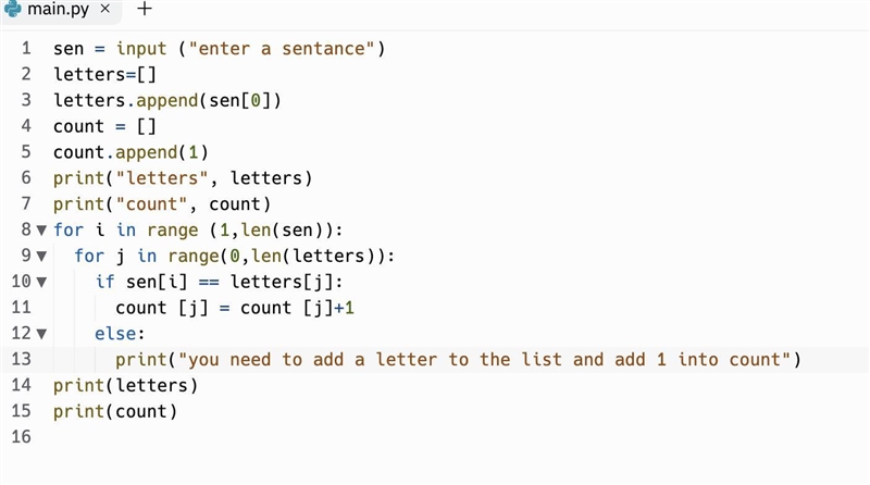 Help me pls with python Write a program that prompts the user to enter a sentence-example-1