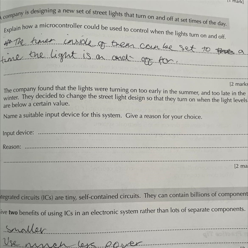 [2 marks] The company found that the lights were turning on too early in the summer-example-1