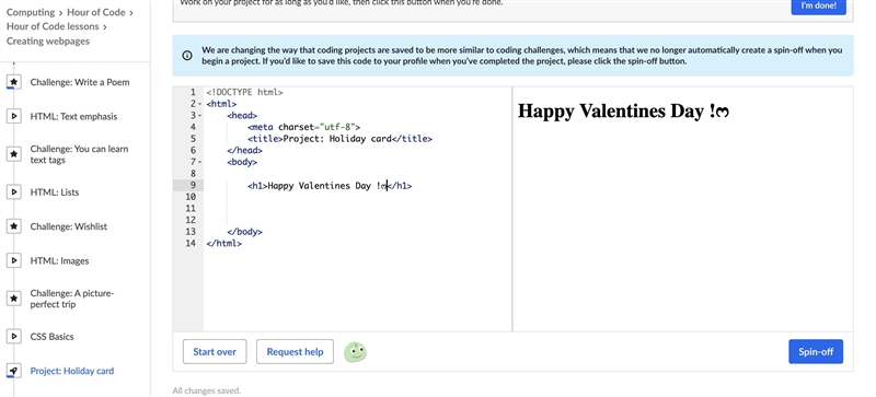 How do i code a cute valentines day card help please !!!-example-1