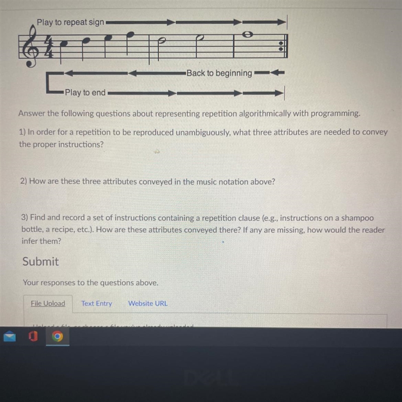 Play to end- Back to beginning Answer the following questions about representing repetition-example-1